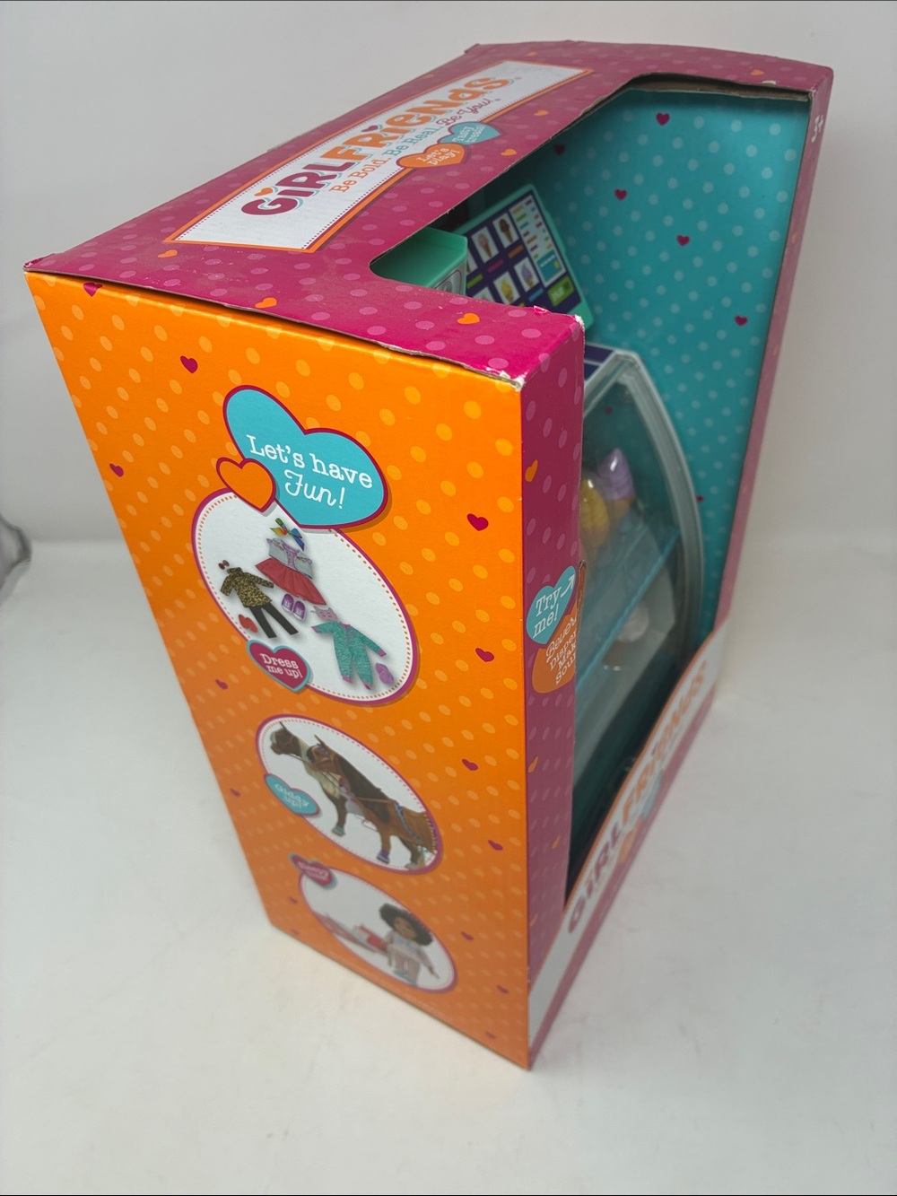 Girlfriends Ice Cream Café Playset - Pink & Teal Pretend Dessert Shop - Picture 4 of 5